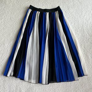 Anthropologie See U Soon Pleated Striped Maxi Skirt Women's Size 4- NWT